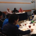 Panelists answered graduate students' questions during the first-ever C3-LADO visit to University of Michigan.